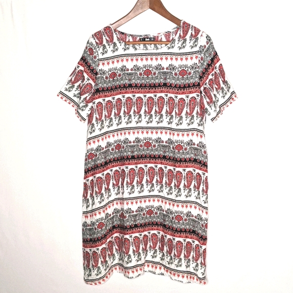 NWOT ~ SHEIN Boho Tribal Print Shift Dress - Picture 5 of 10